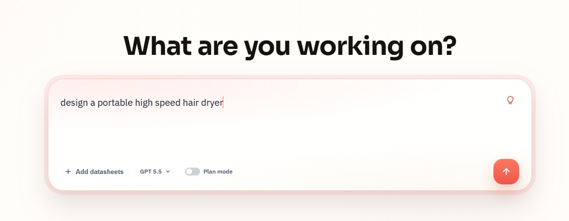 SpeedUp prompt screenshot for a portable high-speed hair dryer.